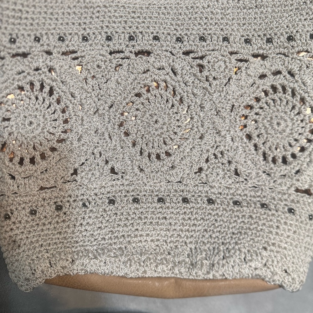 The Sak Tan and Cream Crochet Shoulder Bag - Picture 7 of 12